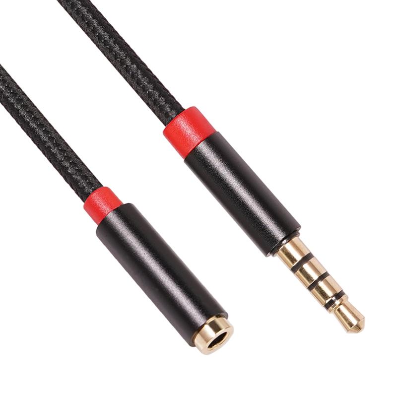 

3.5mm Jack AUX AUDIO Male To Female Extension Cable With Microphone Stereo 3.5 Adapter For PC Headset (3M) Video Cables & Connectors