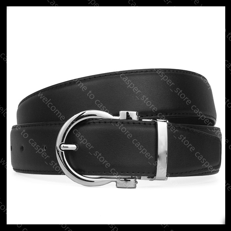 

21s Fashion Boys Waistband Genuine Leather Mans Belt Width 3.4 Cm Men Belts Luxury Designer Belts Smooth Buckle V Cintura Ceinture 21092401T, Black