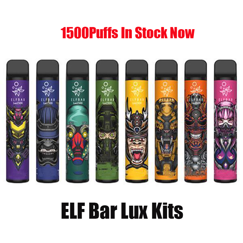 

ELF Bar Lux Disposable E-cigarettes Device Kit 1500 Puffs 850mAh battery 4.8ml Pre-filled Pods Cartridges Stick Vape Pen Vs Plus XXL Elfbar