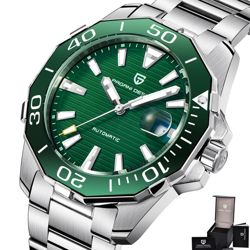 Montres-bracelets Pagani Design 2021 Simple Montre mécanique pour hommes occasionnels 47mm Saphir Verre Étanche Étanche Automatique Montre Homme
