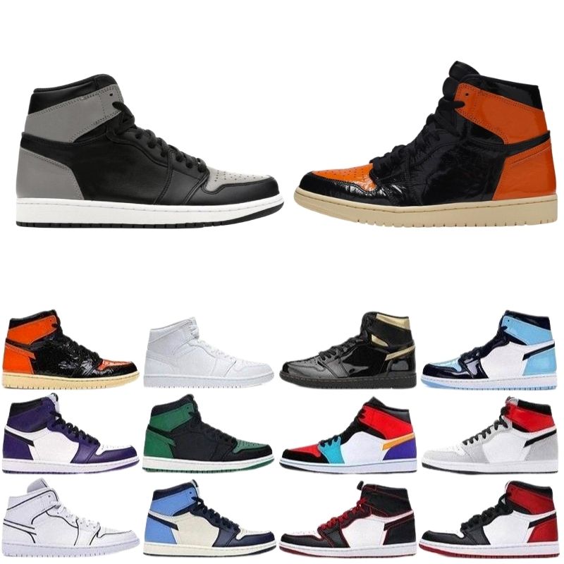 

University Blue Hyper Royal Twist Chicago Basketball Shoes Men 1s Digital Pink Sail Patent Bred Toe women Court Purple Sneakers, 1s 5.5-11 multi-color