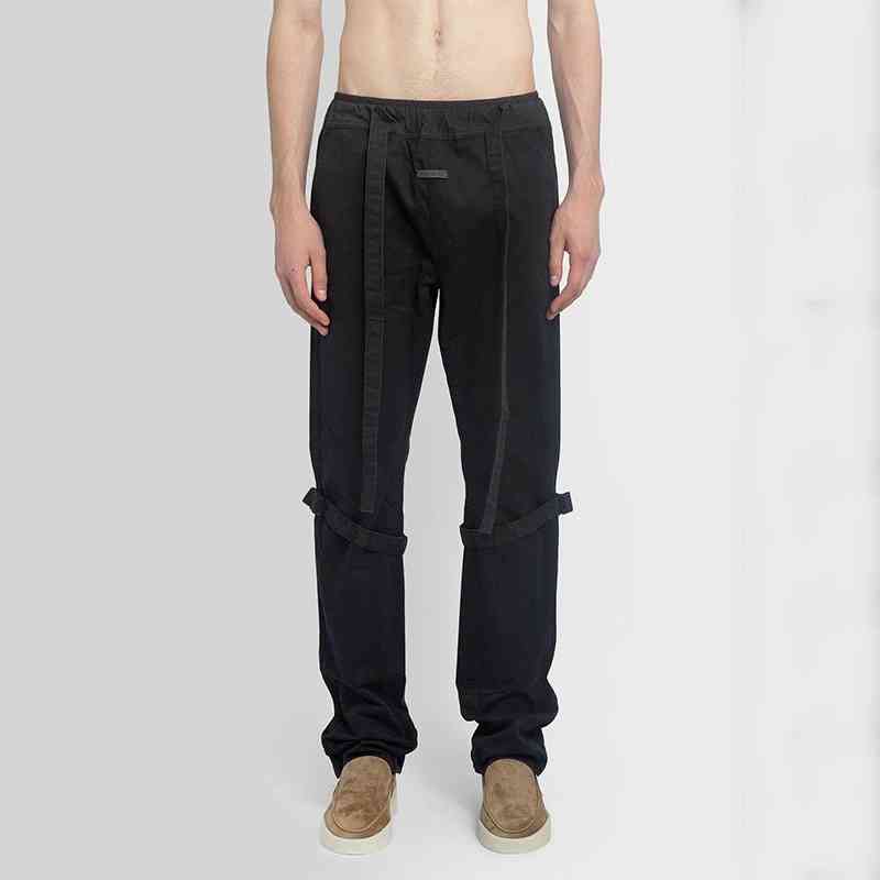 

Fog Fears of God main line Season 7 water washing old high street drawstring ribbon casual pants overalls men, Khaki