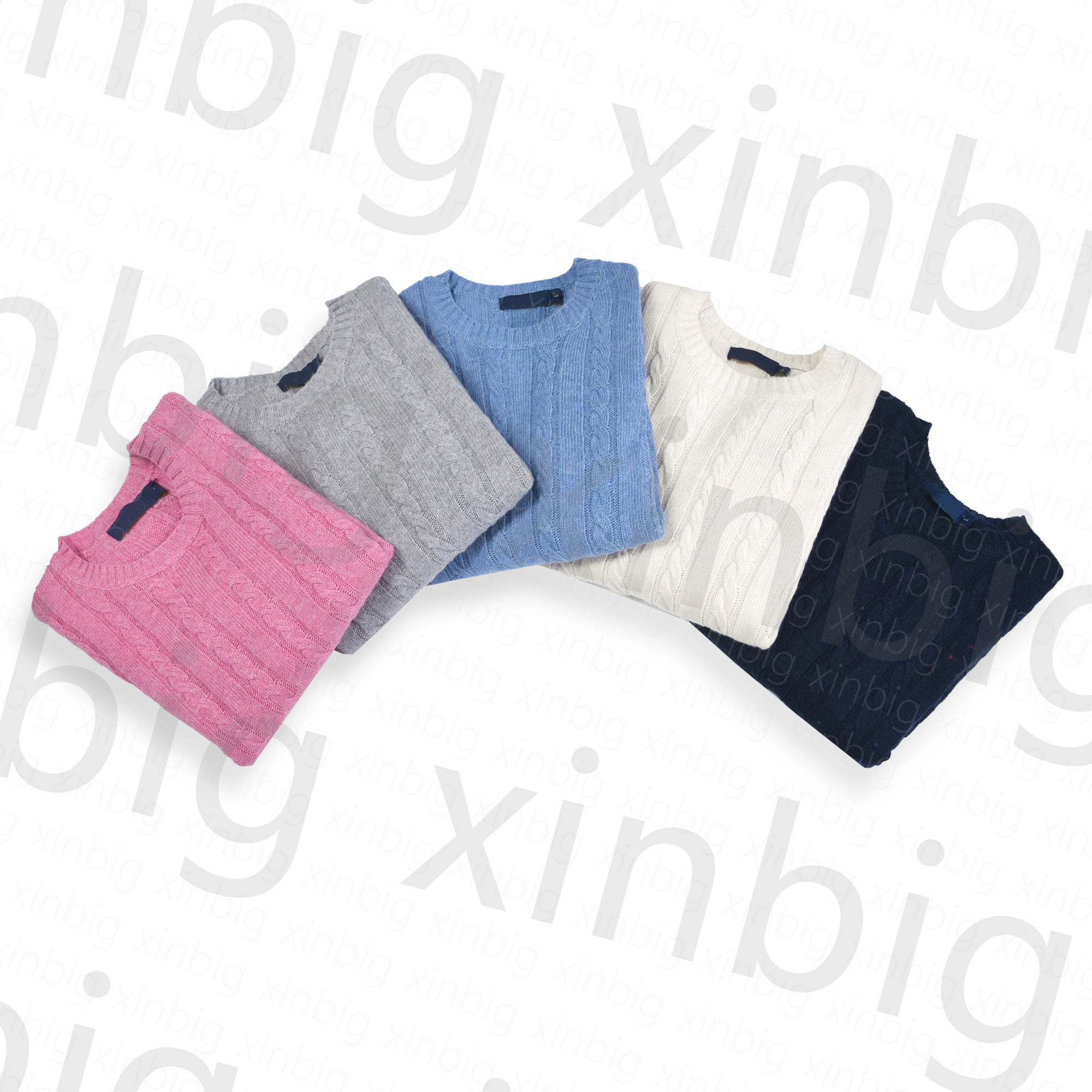 

Fashion design Womens Sweaters high quality Streetwear luxury Ladie for autumn Winter Knitted clothes size -xl, White