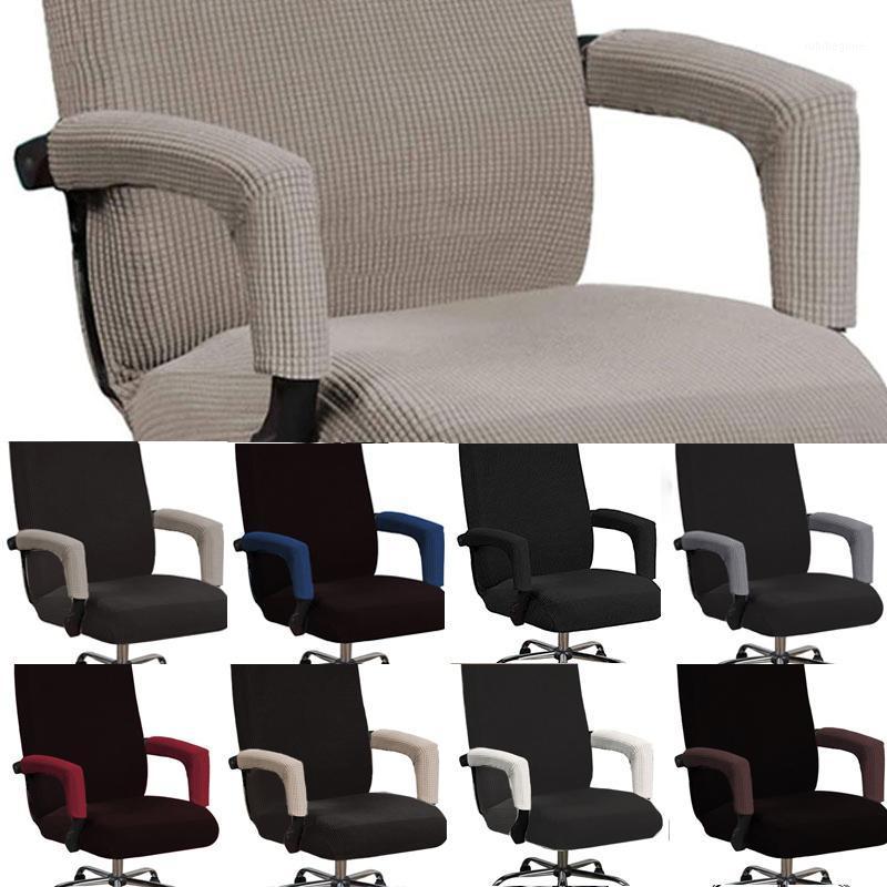 

Pcs Chair Arm Cover Elastic Armrest For Office Computer Plaid Rest Polyester Covers