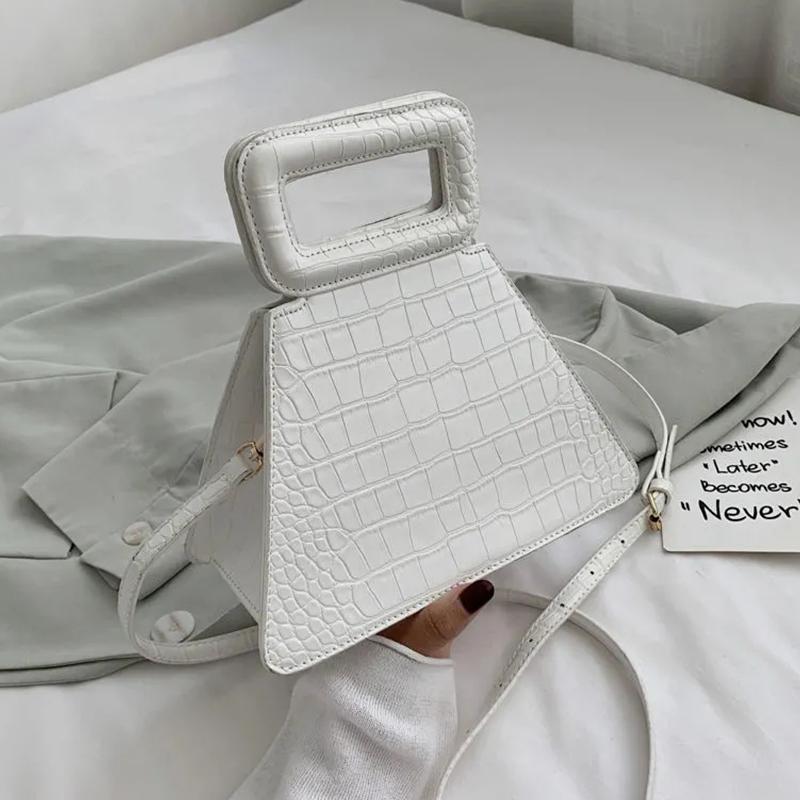 

Evening Bags Creative Trapezoidal Shoulder Bag Women Handbags Fashion Alligator Crossbody Luxury Design Pu Leather Ladies Messenger