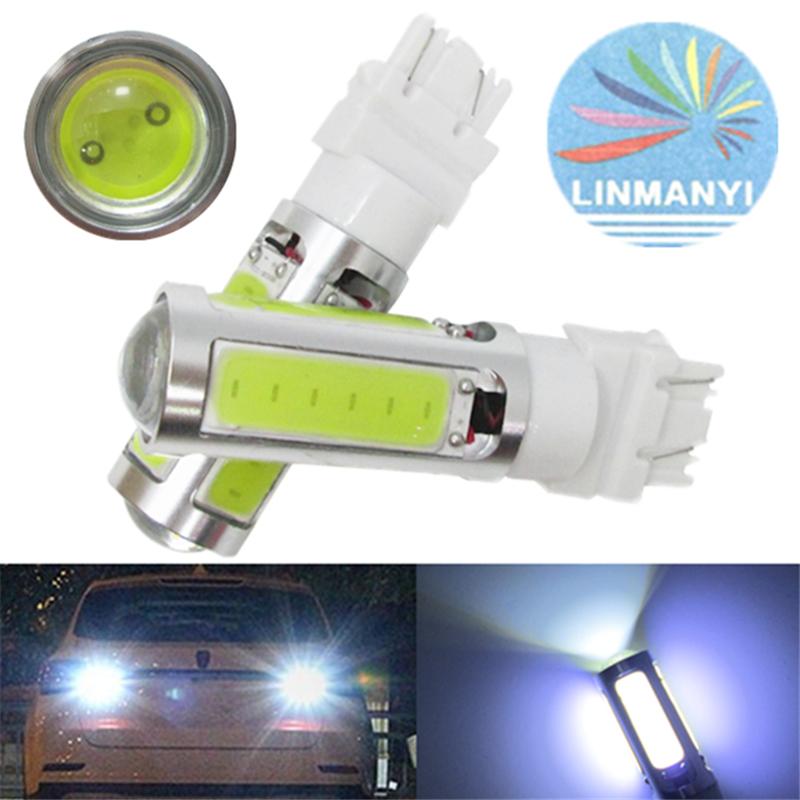 

Car Headlights 2PCS High Power T25 3156 3157 COB 25W With Lens 12V 6000K Driving Lights Head Light Brake Reverse Lamps Turn Sagnal Bulb