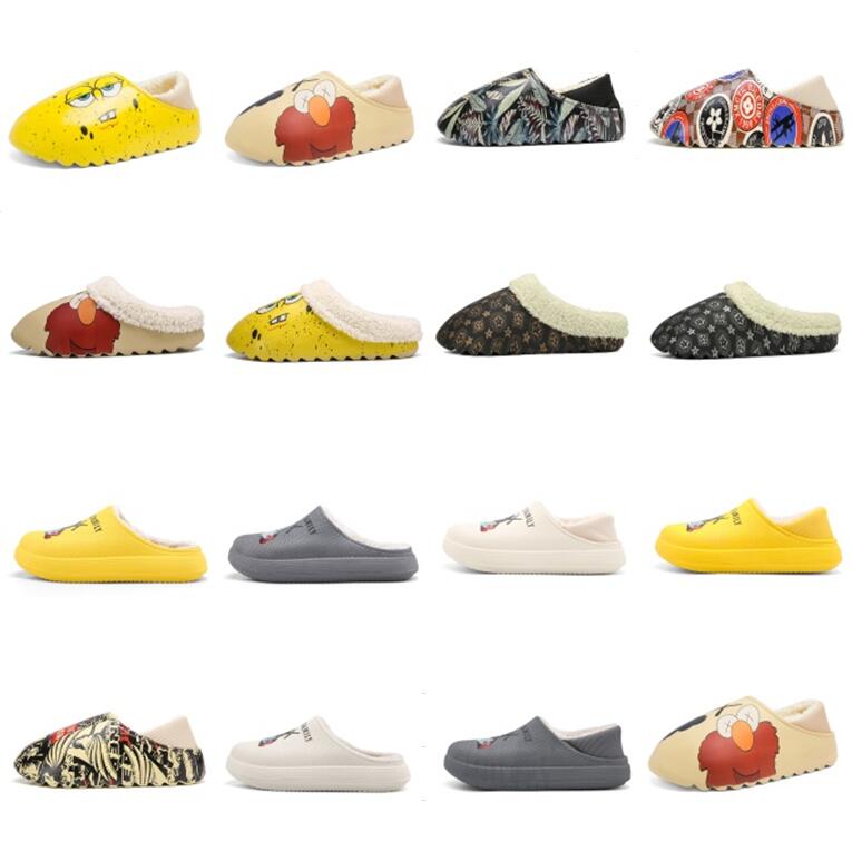 

2021 SLRN slipper sandals sandal Graffiti Desert Sand Triple Resin west Slide Foam Runner Sesame Street pattern pure core Keep warm in autumn and winter Slippers, Box