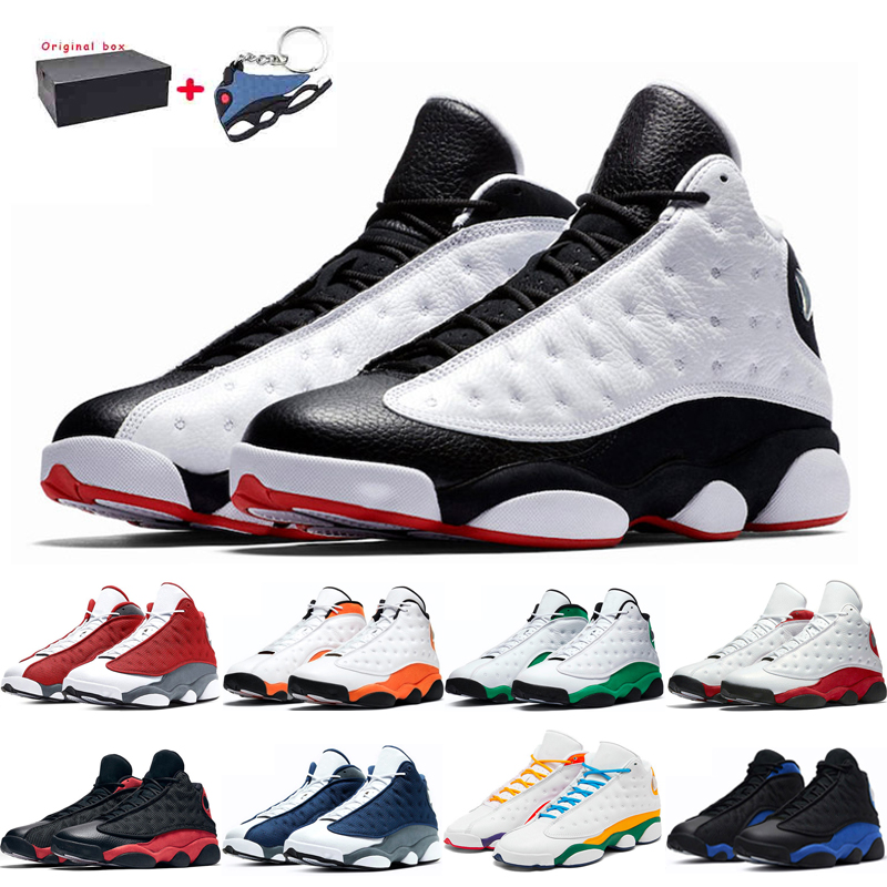 

Men With Box Basketball Shoes women 13s jumpman 13 Red Flint Hyper Playground He Got Game mens trainers sneakers 40-47