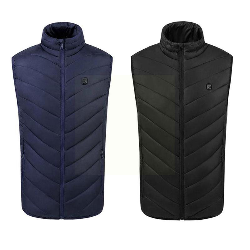 

Men's Jackets Winter Warm Heating Cotton Vest Usb Electric Outdoor Thermal Women Windproof Gear Adjustable Thre L1f0, Black;brown