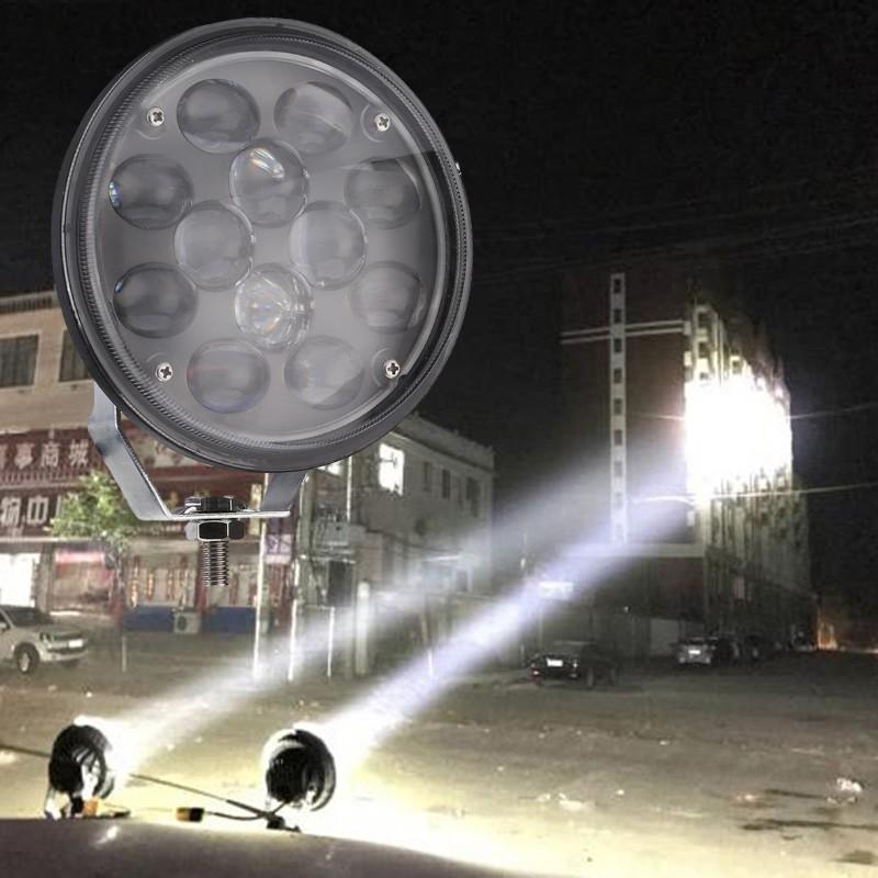 

Car Headlights 12LED 60W Work Light 12V24V LED Spotlight Lamp Round Auto Truck Off Road Roof Ledbar Offroad Projector Headlight Searchlight