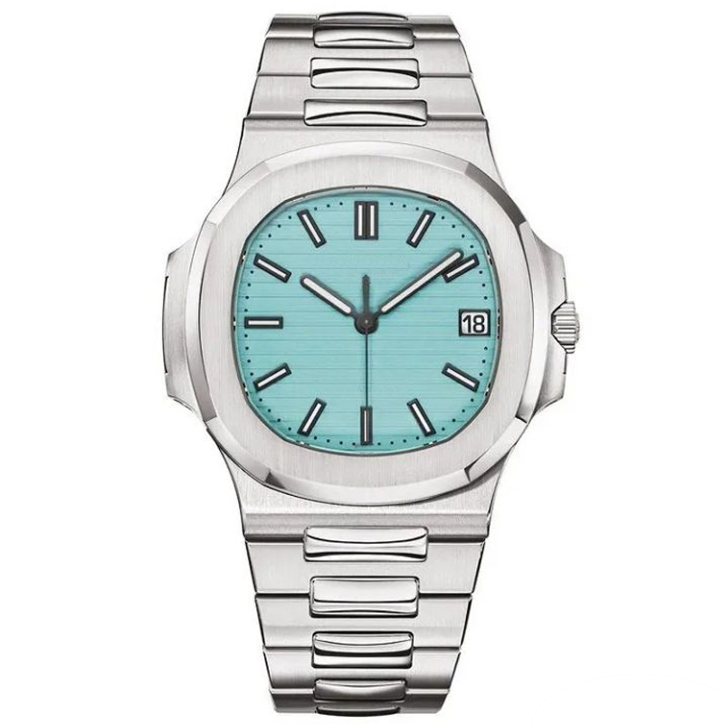 

2022 factory mens automatic mechanical watches silver strap blue gold watch stainless waterproof wristwatch montre de luxe watches, Add sapphire glass