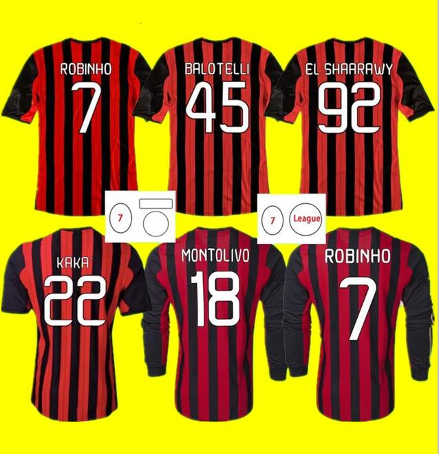 

2013 2014 Retro soccer jersey vintage football shirt 13 14 classic ac Maglia da calcio MALDINI HONDA MILAN INZAGHI ROBINHO KAKA MONTOLIVO EL SHAARAWY BALOTELLI