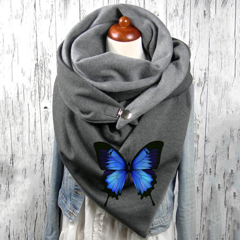 

Scarves Vintage Butterfly Keep Warm Autumn Women Fashion Casual Printed Soft Wrap Shawls Bufanda