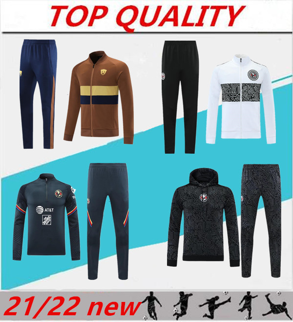 

2021 2022 Mexico Liga MX America long sleeve Hooded soccer jacket 20/21 GUERRON CALDERON Club América Football jackets tracksuit