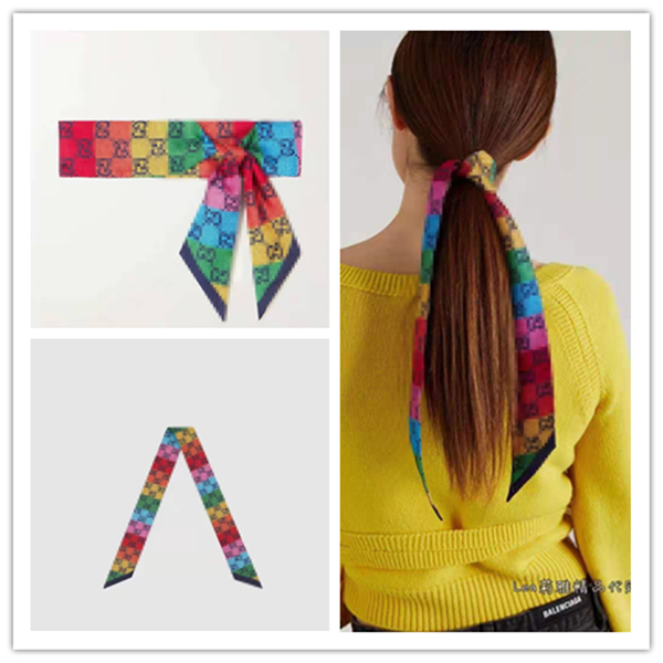

Classic Handbag Scarf Headbands Women Letter Flower Silk Scraves Bandeaux Bag Hair GGLVFFCCYSLCDH 8x120cm