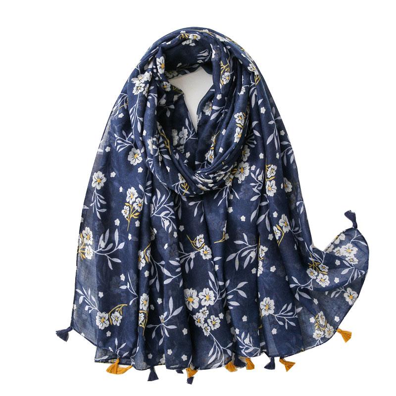 

Scarves 2021 Fashion Tassel Viscose Shawl Scarf High Quality Neckerchief Autumn Winter Foulards Hijab Sjaal Stole Wrap Pashmina