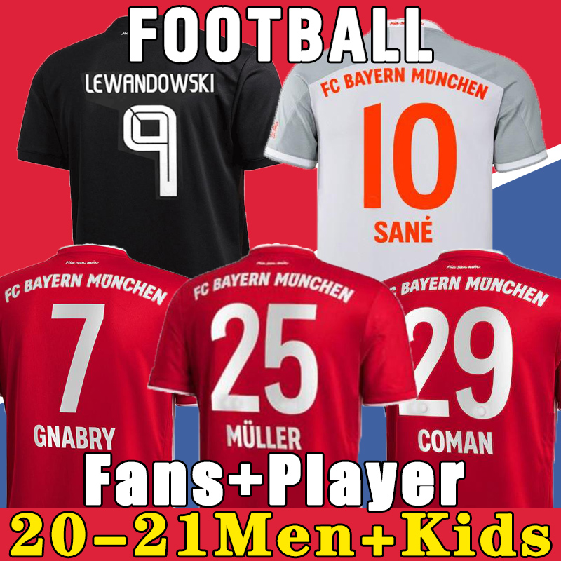 

20 21 fans player version Soccer jersey SANE LEWANDOWSKI COMAN GNABRY ALABA DAVIES MULLER 2021 bayern munich Football shirt KIDS sets, 20-21 3rd men