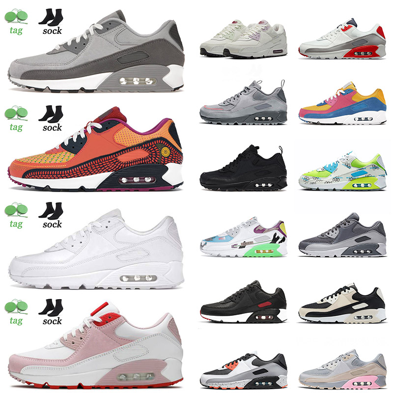 

Wholeslae 2021 Top Quality Cushions 90s Running Shoes Mens Women Triple White Valentines Day Surplus Wolf Grey Flyleather OG90 Trainers Sneakers Size 12, B31 36-40