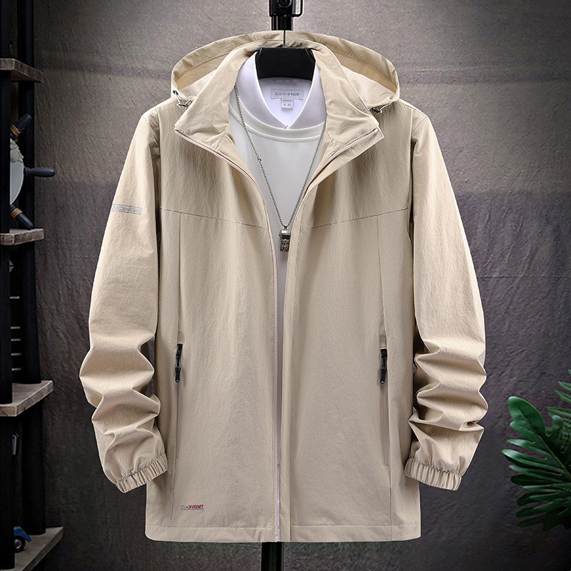 

Spring Casual Sports Jacket Outer Wear Regular Long-sleeved Fashion City Hooded Stand-up Collar, Black;brown