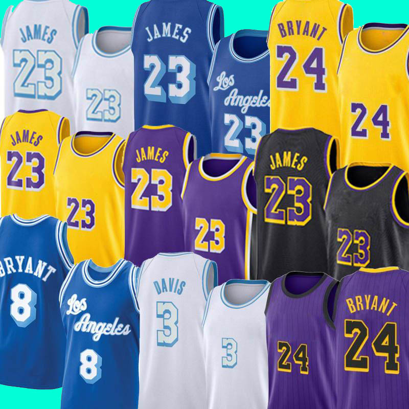 

SIZE S-XXL 2021 Jersey Kyle 0 Kuzma Anthony 3 Davis Shaquille Jerseys shirt, Black;red