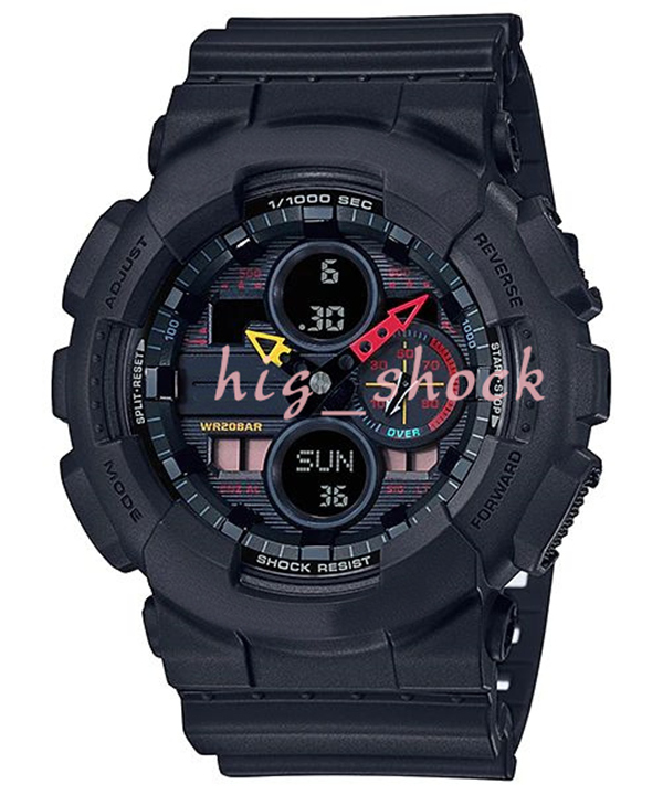 

New arrival popular HOT fashion waterproof men's wristwatch Sport dual display GMT Digital LED reloj hombre student watch relogio masculino, Black #2