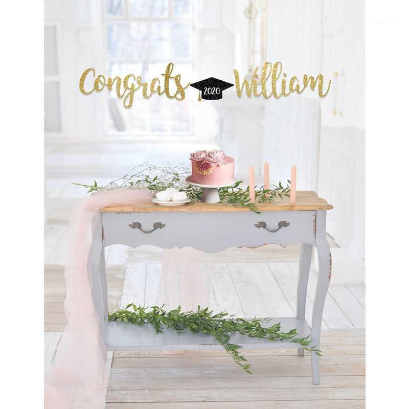 

Party Decoration Custom Congrats Graduation Banner,Glitter Banner, Personalized Grad Name Banner
