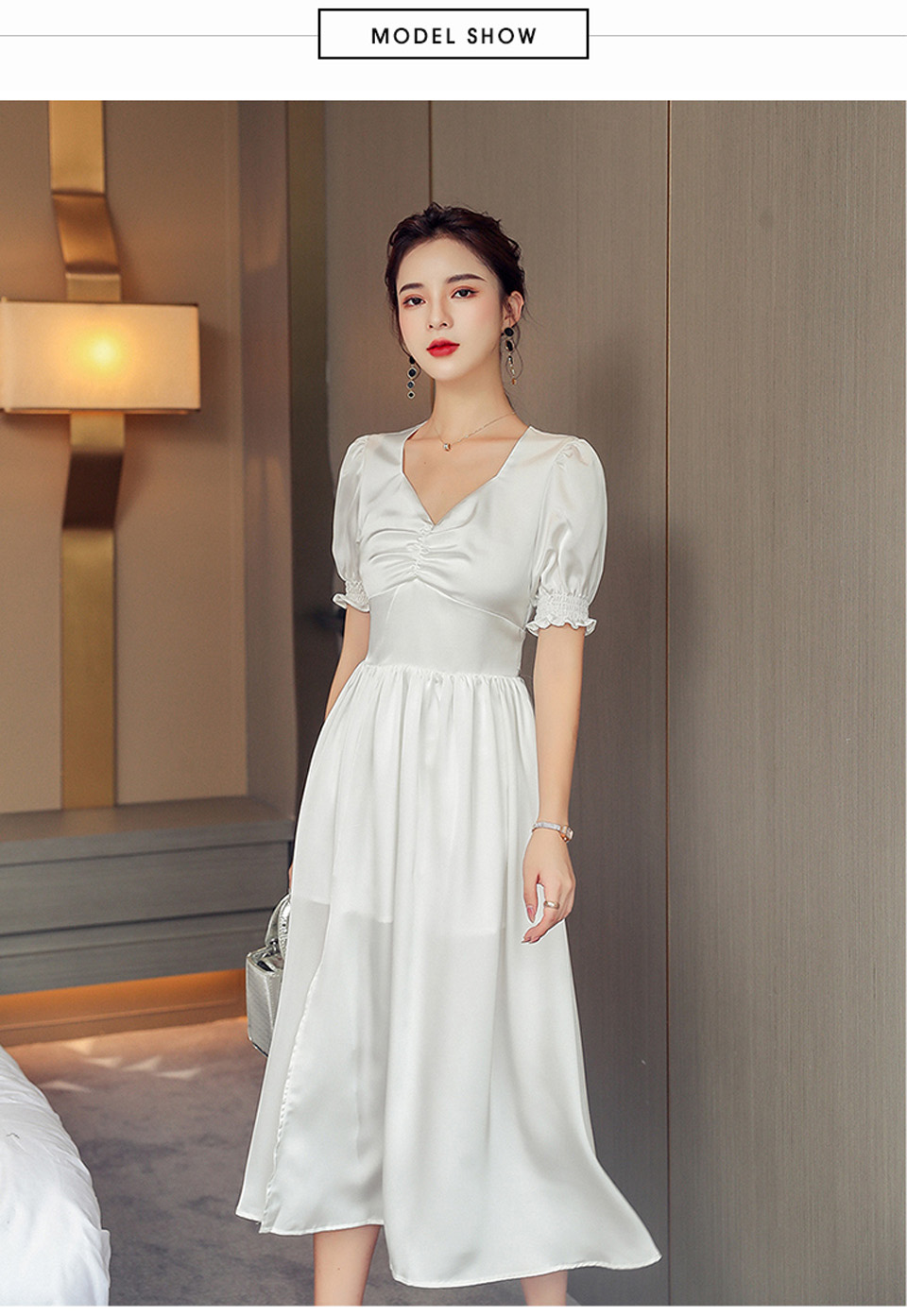 robe blanche serrée