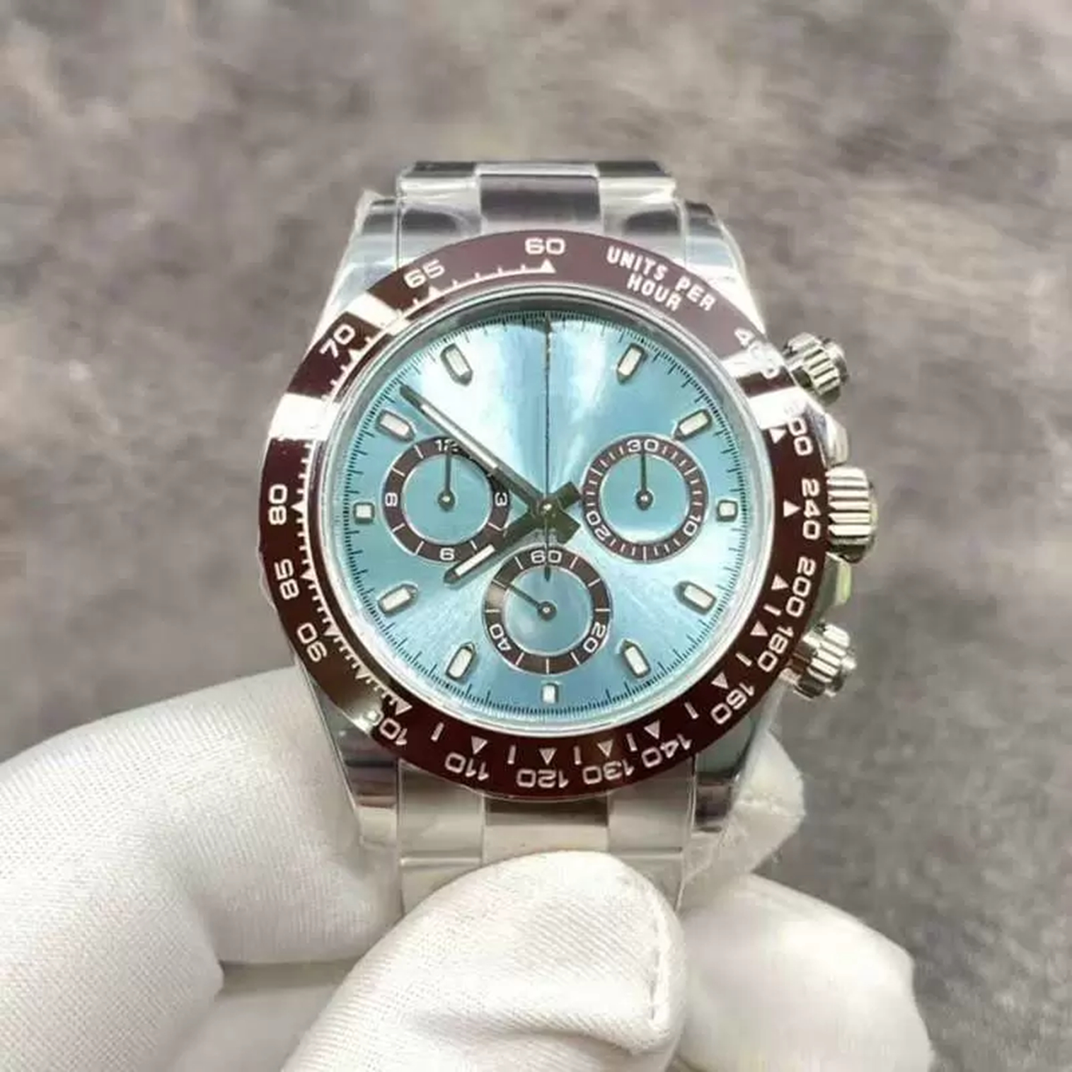 

With Original Box Stainless Steel Sapphire 116506 Men's Watch 40mm Ceramic Bezel Blue dial Automatic Mens Watches No Chronograph, Style 1 original box + watch