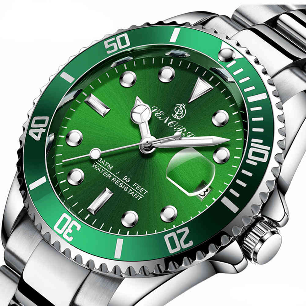 

Senors Swiss Green Water Ghost steel watch men's automatic mechanical waterproof luminous watchK27H{category}, Slivery;brown