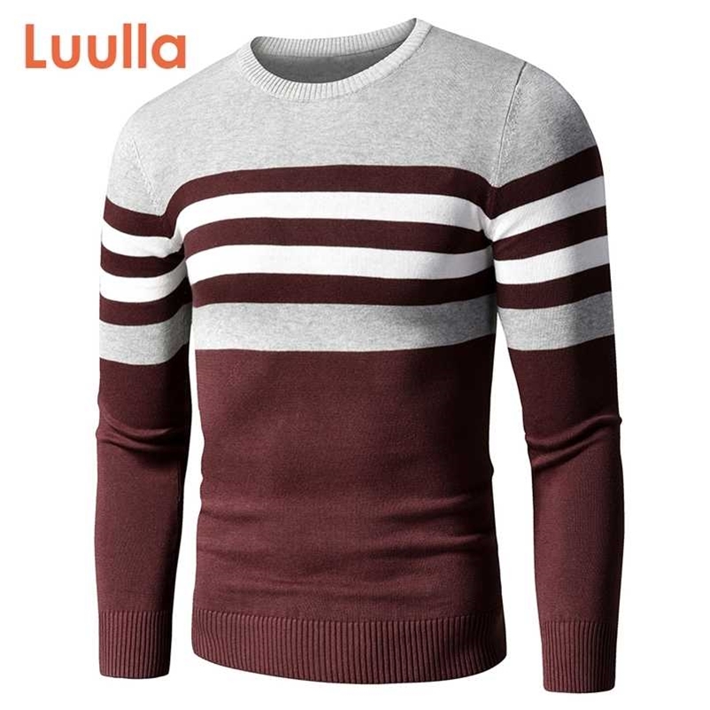 

4XL Men Autumn Casual Striped Thick Fleece Cotton Sweater Pullovers Men Outfit Fashion Vintage O-Neck Coat Sweater Men 211109, Khaki