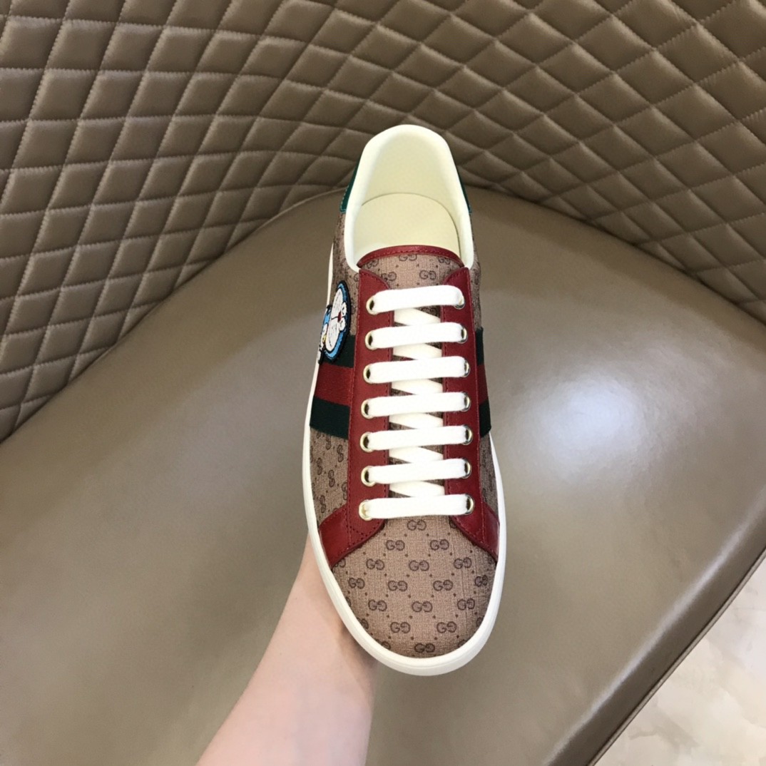 

2020 new luxury fashion designer sneakers leather platform vintage high quality women mens shoes mouse cartoon print Size35-44 RD373, Black