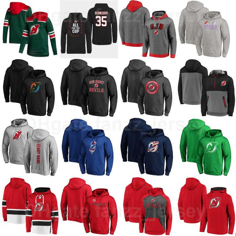 

New Jersey Devils Hockey Hoody Jackets Pullover 13 Nico Hischier Hooded 76 PK Subban Hoodies 86 Jack Hughes Sweatshirts 9 Taylor Hall