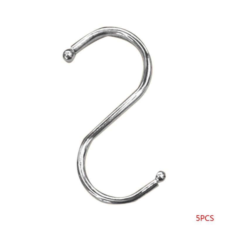 

Hangers & Racks 5pcs S Shaped Hooks Kitchen Spoon Pan Pot Utensils Closet Clothes Handbag Coat Hook
