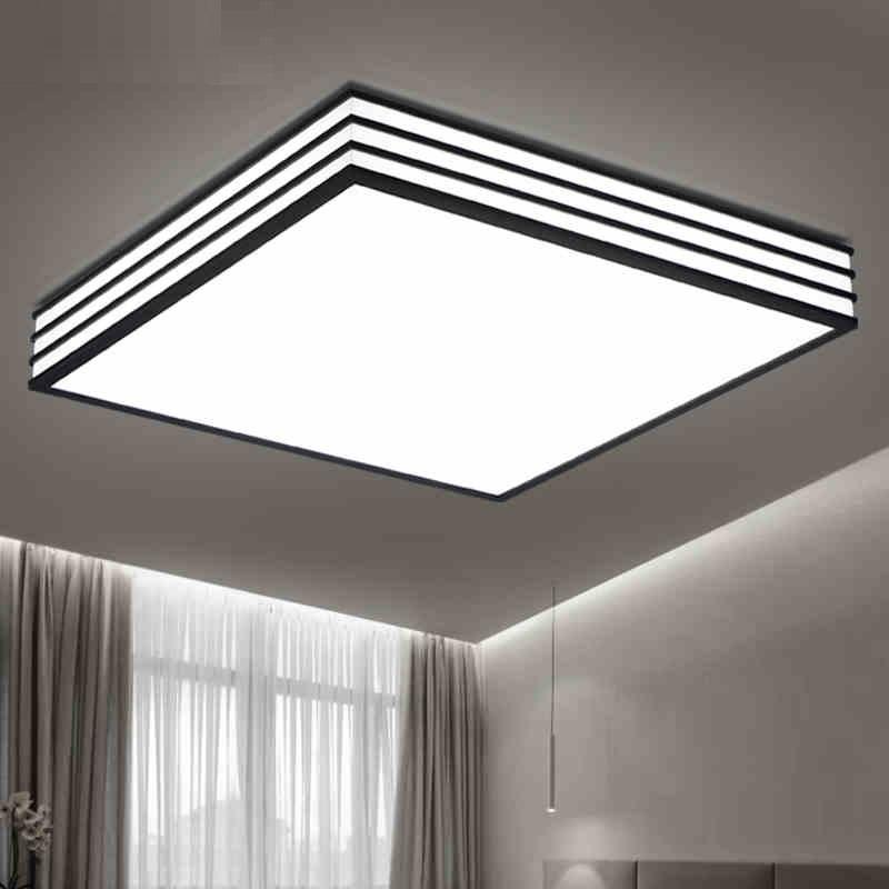 

Ceiling Lights LED Striped Art Light Rectangle Square Round Living Room Bedroom Study Shop Restaurant Office 110-240V