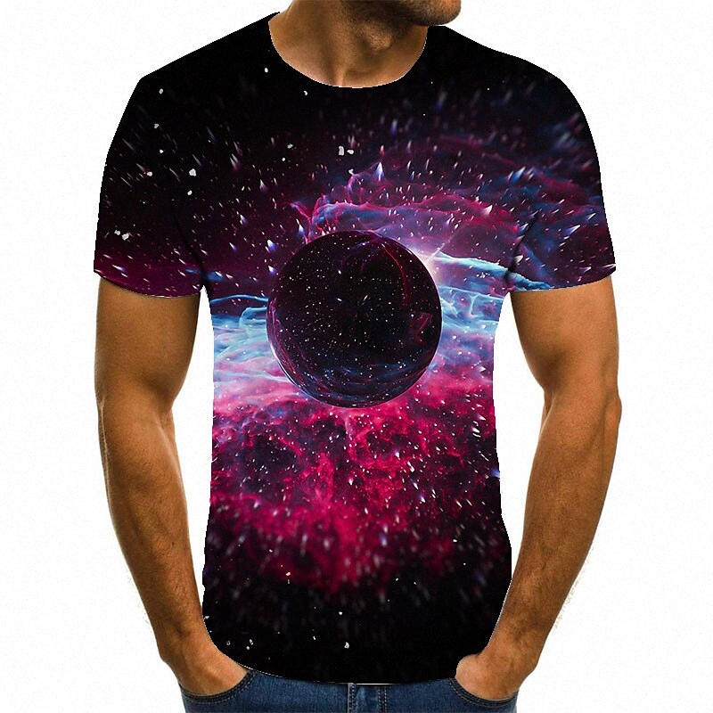 Men's Unisex Tee T shirt 3D Print Graphic Prints Interstellar Plus Size Round Neck Casual Daily Print Short Sleeve Tops Basic Fashion Design