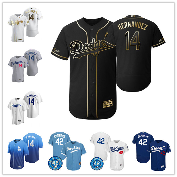 

custom Mens women youth Los AngelesDodgers14 Enrique 42Jackie Robinson grey black blue Authentic Weekend 2020 Home Jersey, 14