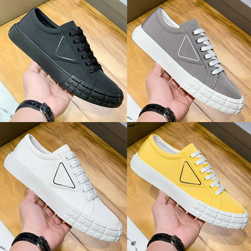 

Men's designer casual shoes triple black white yellow formal cloth classic flat fashion platform European Party coach box 40-45