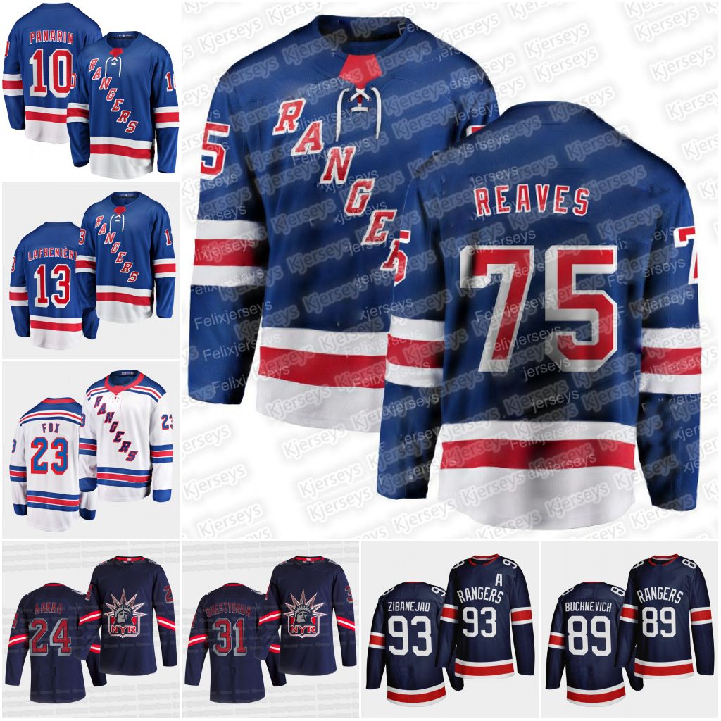 

75 Ryan Reaves New York Rangers Jersey Alexis Lafreniere Mika Zibanejad Kaapo Kakko Artemi Panarin Adam Fox Phil Di Giuseppe Tim Gettinger Goodrow Kinkaid, Women s-xxl