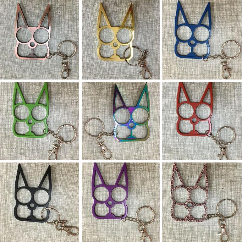 

13 Colors Fashion Cute Cat Broken Windows Key Chain Multifunctional Self-Defense Keychain Screwdriver For Women Men Outdoor Defense Tool
