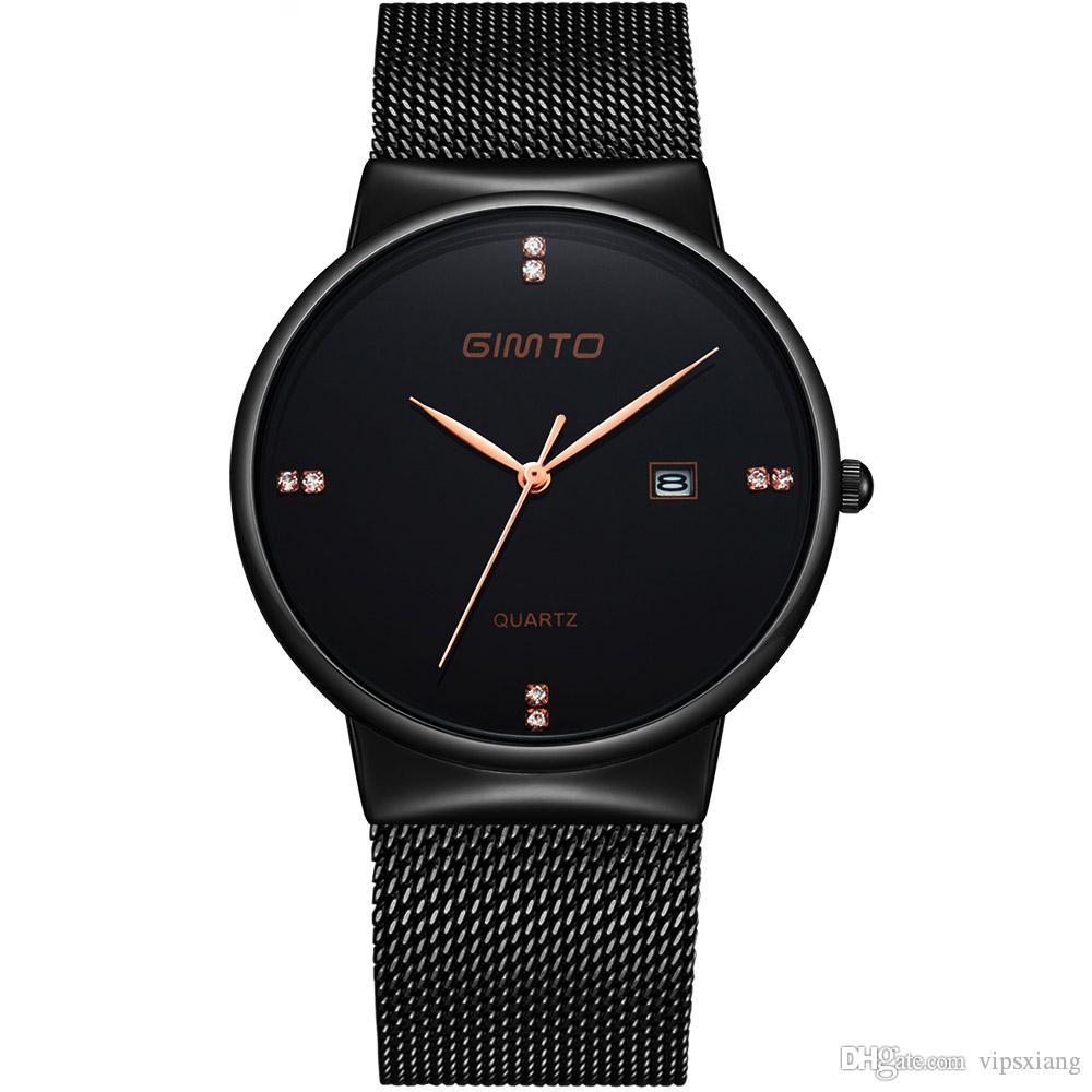

Luxurious Brand quality fashion Quartz Watch simple design Ultra thin dial Stainless steel mesh strap Men military Watches Waterproof, Silver