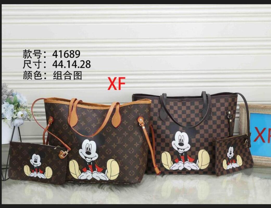 

1-12 High Quality women designer handbags luxury purses backpacks 2pcs set crossbody bag lady totes Coin Purse GGLVLouisVi, Red;black