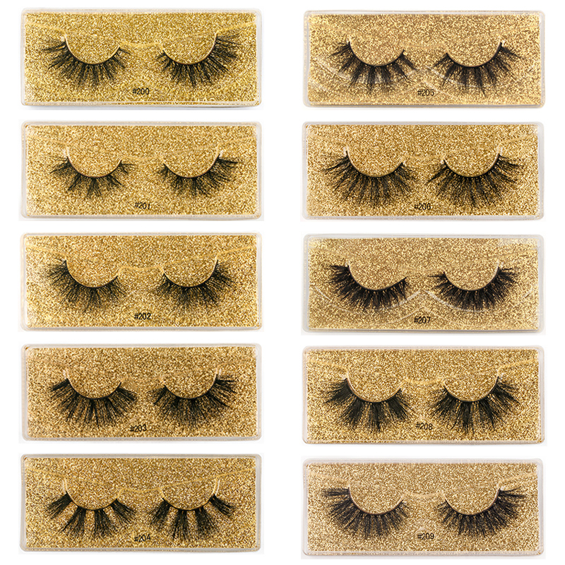

3D Faux Mink Lash Fluffy Soft Wispy Volume Natural long Cross False Eyelashes Eye Lashes Reusable Eyelash