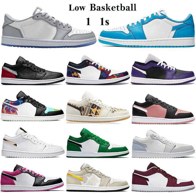 

Keychain Low 1 1s Men Women Basketball Shoes grey black sail Paris quai 54 2020 Sneakers nothing but net brushstroke classic Trainers, 10.unc