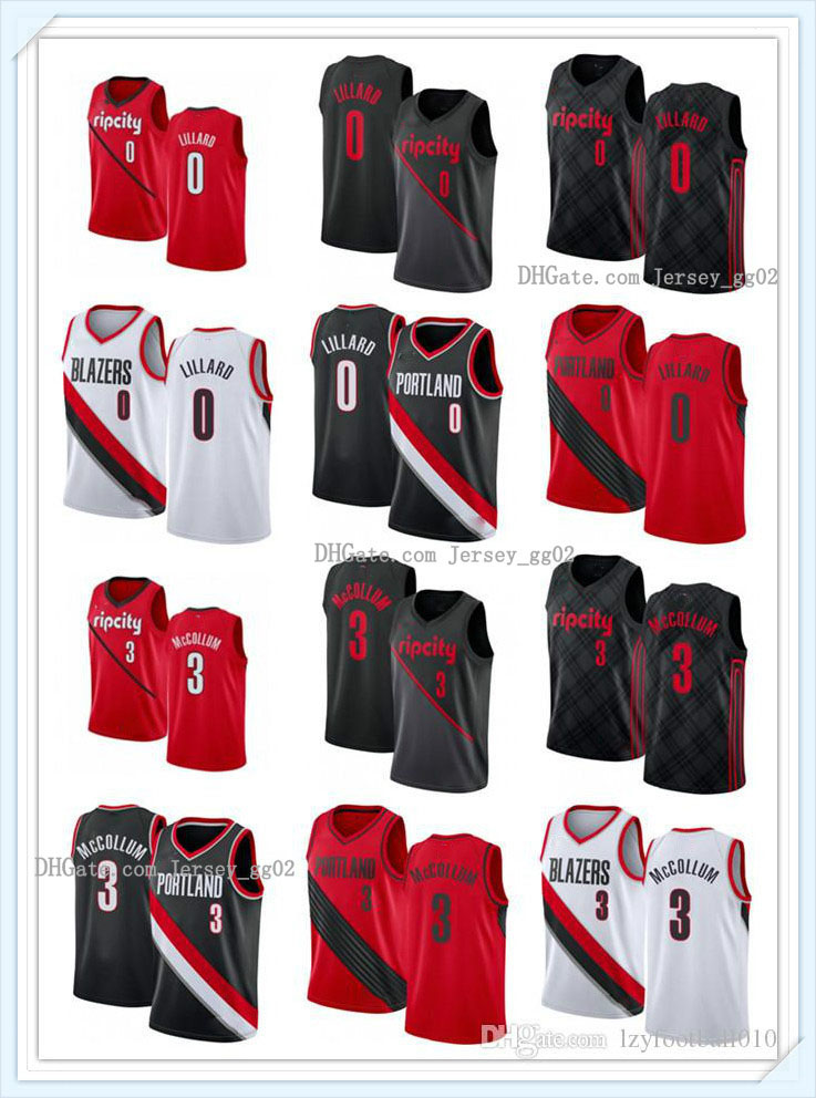 

Mens Womens Portland Trail Blazers Seattle SuperSonics nba Damian 0 Lillard C.J. 3 McCollum custom Basketball Jerseys, Black;red