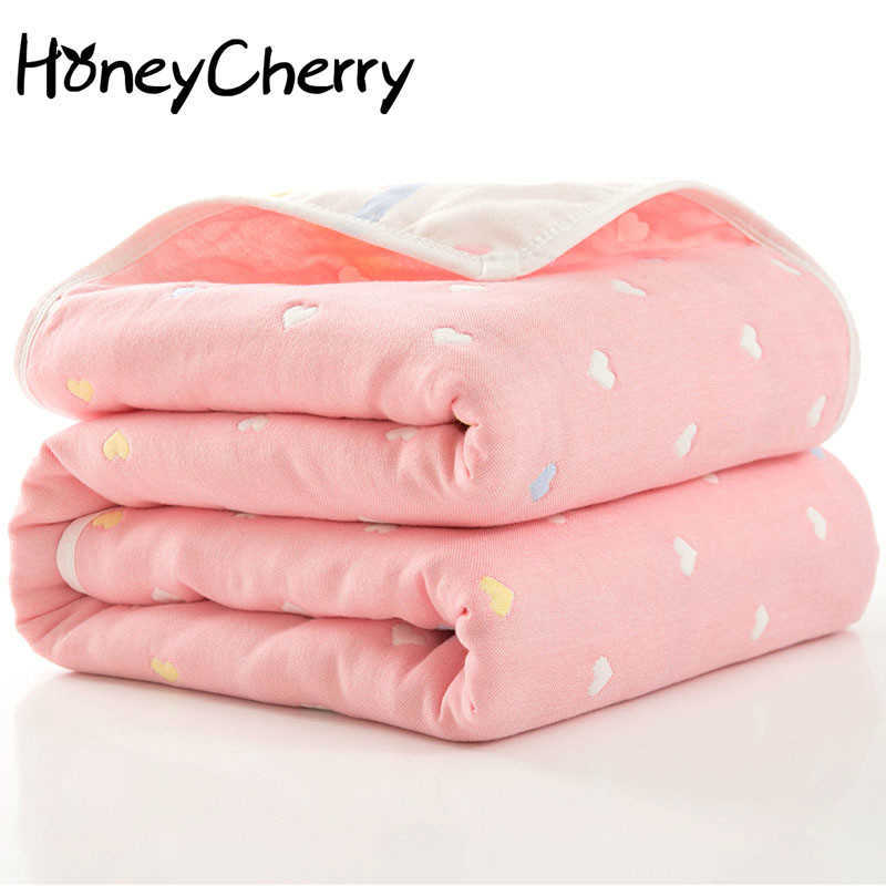 

Summer Baby thin Quilt born Comforter Baby Six-layer Gauze Bath Towel For Children Baby Blankets(size 80*80) 210701, Yellow star