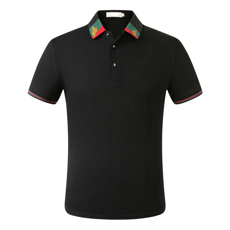

New Designer Polo Shirts Men Luxury Casual T Shirt Snake Bee Letter Print Embroidery Fashion High Street Mens Polos, White;black