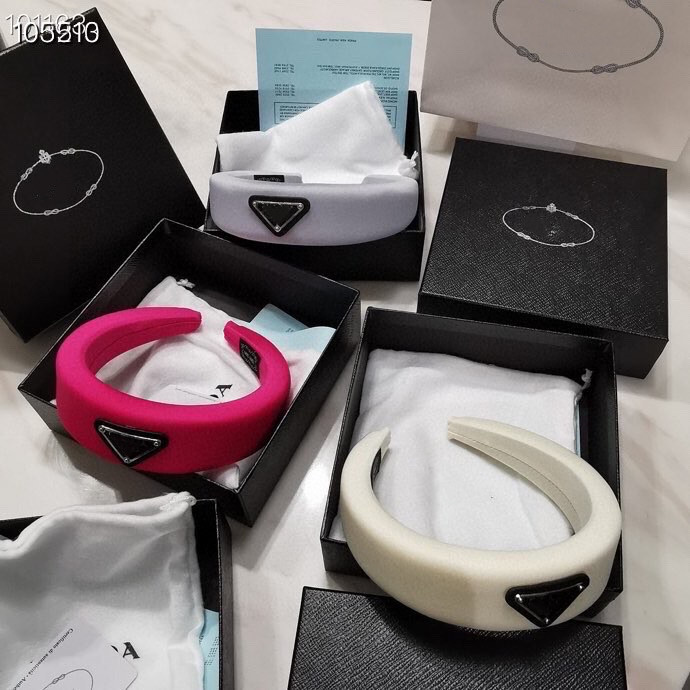 

Designer Women Luxury Sponge Headbands Hair bands Brand Elastic Letter P Headband Sports Fitness Wedding Head Wrap with gift box, 30colors