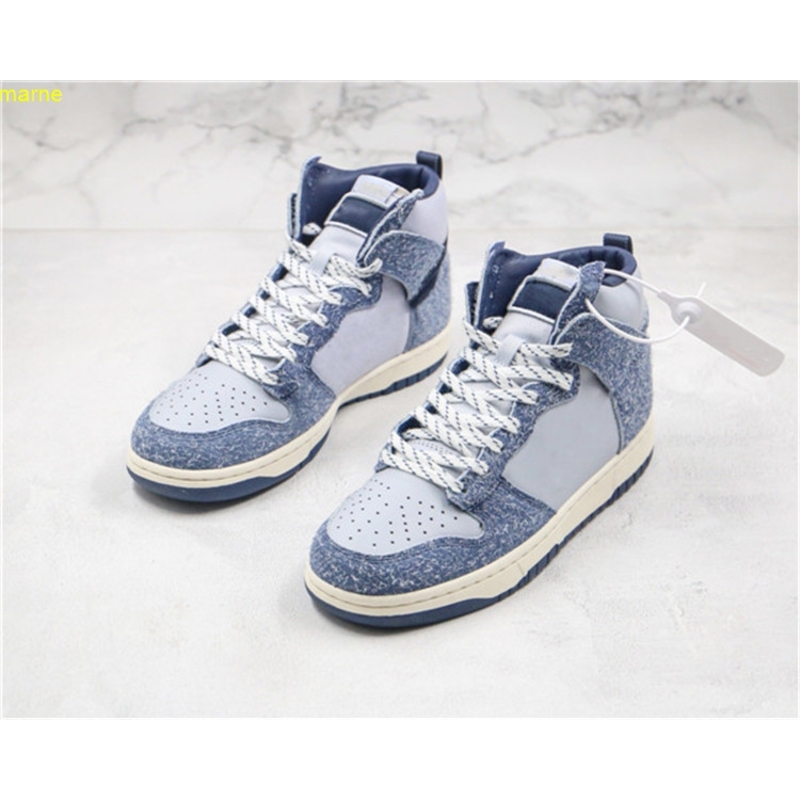 

2021Dunk High Men's Basketball Shoes Notre Midnight Navy Gray Blue Ladies Sneakers 36-45, Customize