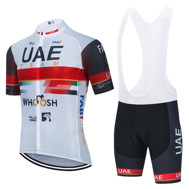 

2021 UAE Cycling TEAM Jersey 19D Pants Sportswear Men Summer MTB Pro BICYCLING Maillot Culotte Clothing, Jersey set style 2