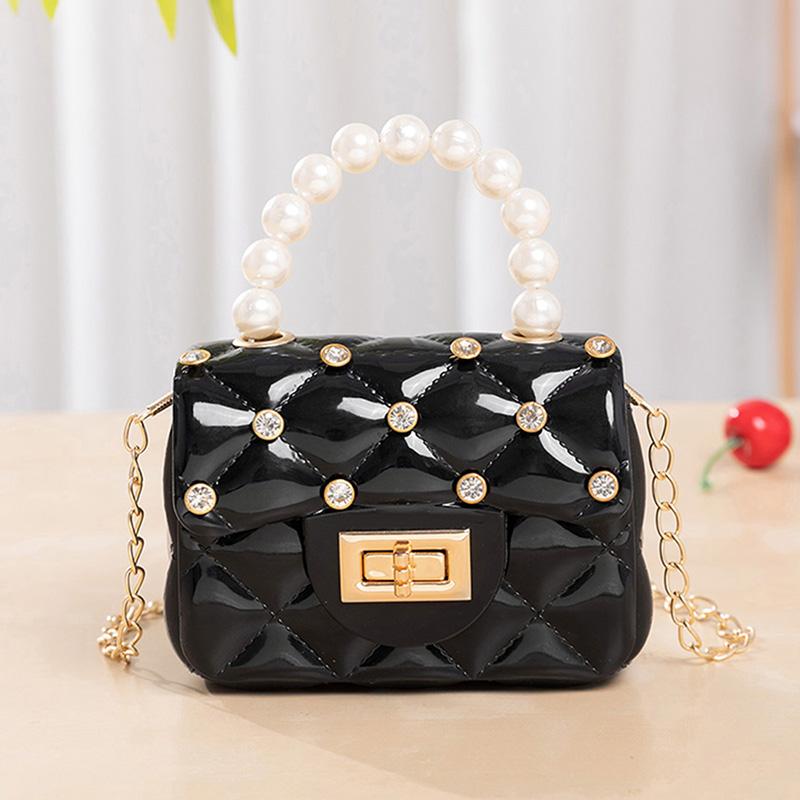 

Evening Bags Women's Jelly Pearl Handbag Designer Crossbody Ladies Flap Mini Chain Bag PU Tote-bag